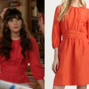 Modcloth orange tie waist dress